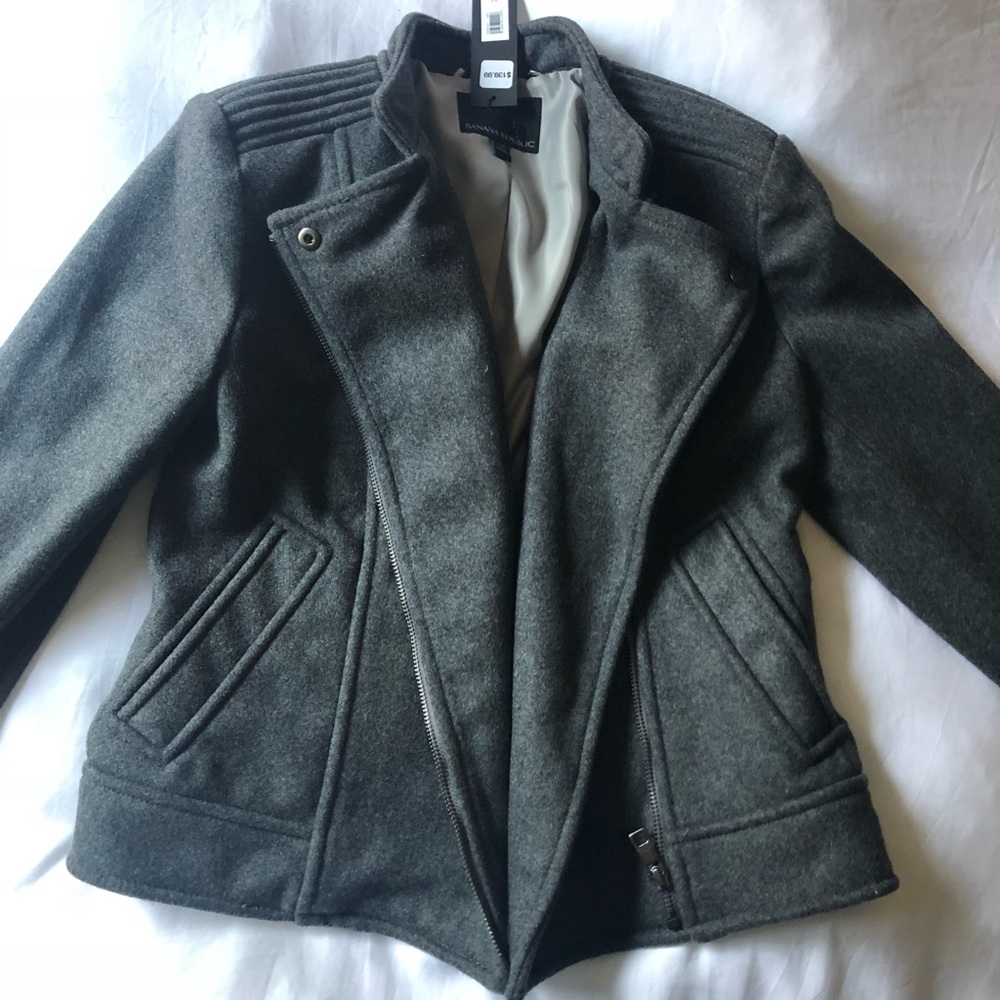 Banana Republic Italian Melton Moto Jacket
